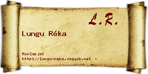 Lungu Réka névjegykártya